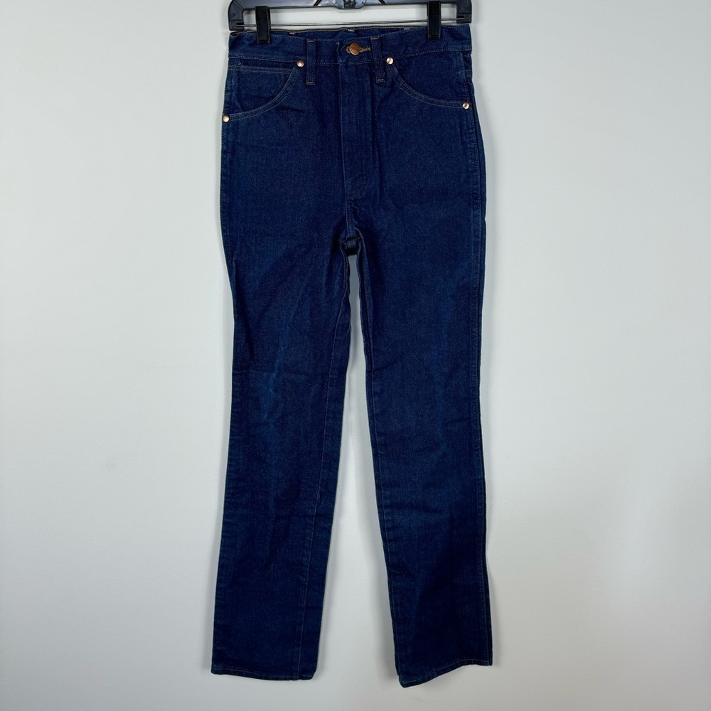 Wrangler 100% Cotton Blue Denim Straight Leg Jeans Size 29x36 Western Rodeo